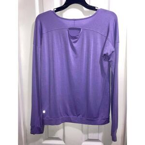 Girls XL 14/16 Champion Purple Keyhole Back Long Sleeve Top